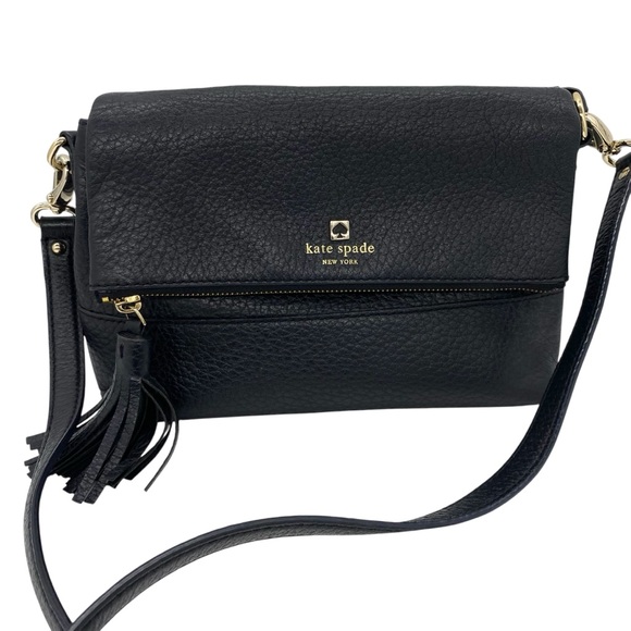 Kate Spade Southport Avenue Mini Maria Handbag Black Leather Bag - Picture 2 of 15